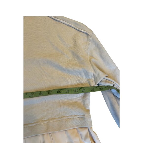 Dokuritu Sweatshirt Dress Women Crew Neck Long Sleeve Khaki X-Small - Picture 9 of 12